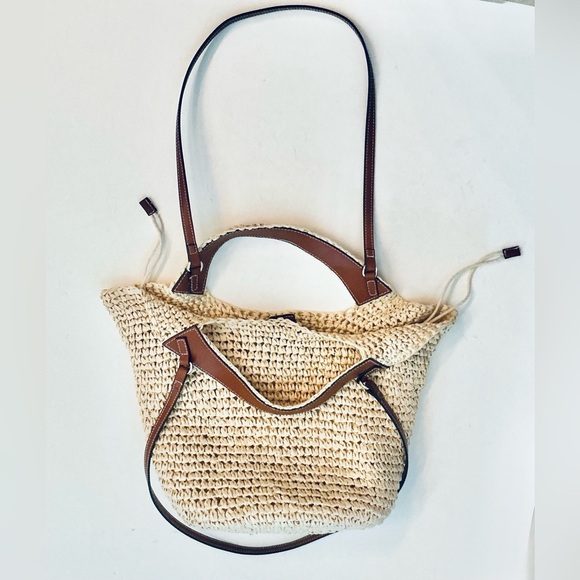 MANGO, Women's Handmade Braided Natural Fiber Shopper Bag Style, EUC - Picture 4 of 16